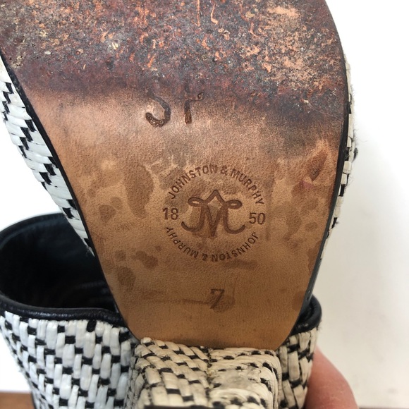 Johnston & Murphy Woven Heels Sz 7 - Picture 5 of 5